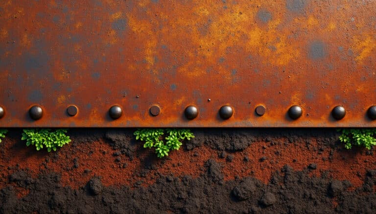découvrez les bordures en acier corten, idéales pour sublimer vos espaces extérieurs grâce à leur rouille de surface naturelle et leur capacité à colorer subtilement le sol.