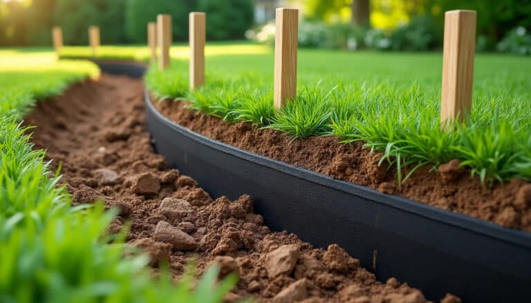apprenez à poser une bordure flexible facilement avec notre guide complet sur la réalisation de tranchées, l'installation de piquets et la gestion des courbes pour un aménagement paysager parfait.