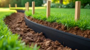 apprenez à poser une bordure flexible facilement avec notre guide complet sur la réalisation de tranchées, l'installation de piquets et la gestion des courbes pour un aménagement paysager parfait.
